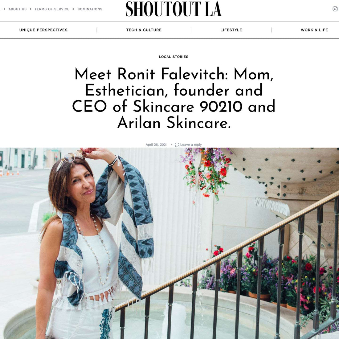 SHOUTOUT LA Meet Ronit Falevitch: Mom, Esthetician, founder and CEO of Skincare 90210 and Arilan Skincare.
