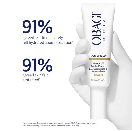 OBAGI MINERAL UV BARRIER PROTECT BROAD SPECTRUM SPF 40
Hypoallergenic Mineral Sunscreen