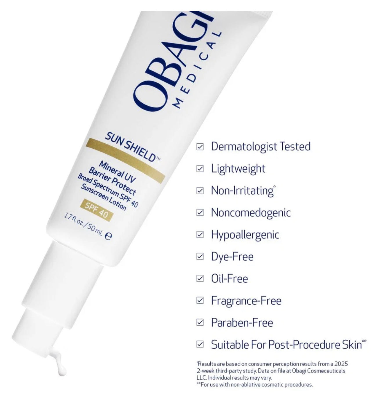 OBAGI MINERAL UV BARRIER PROTECT BROAD SPECTRUM SPF 40
Hypoallergenic Mineral Sunscreen